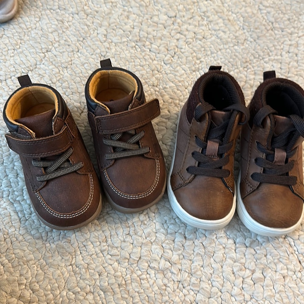 Two pairs of Carter’s brown boots